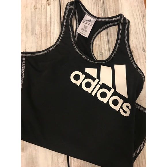 adidas Tops - Like New Trendy Black and White Adidas Tank Size S